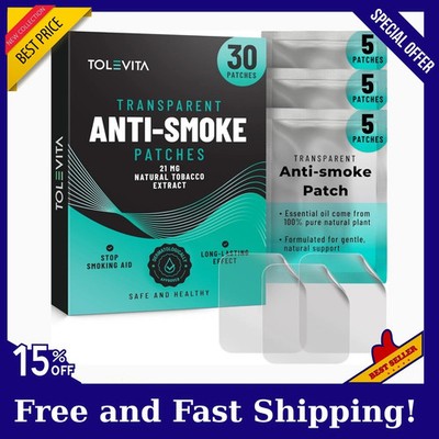 TOLEVITA Anti-Smoke Herbal Patches   21mg, 30 Patches for Reducing Cravings USA!
