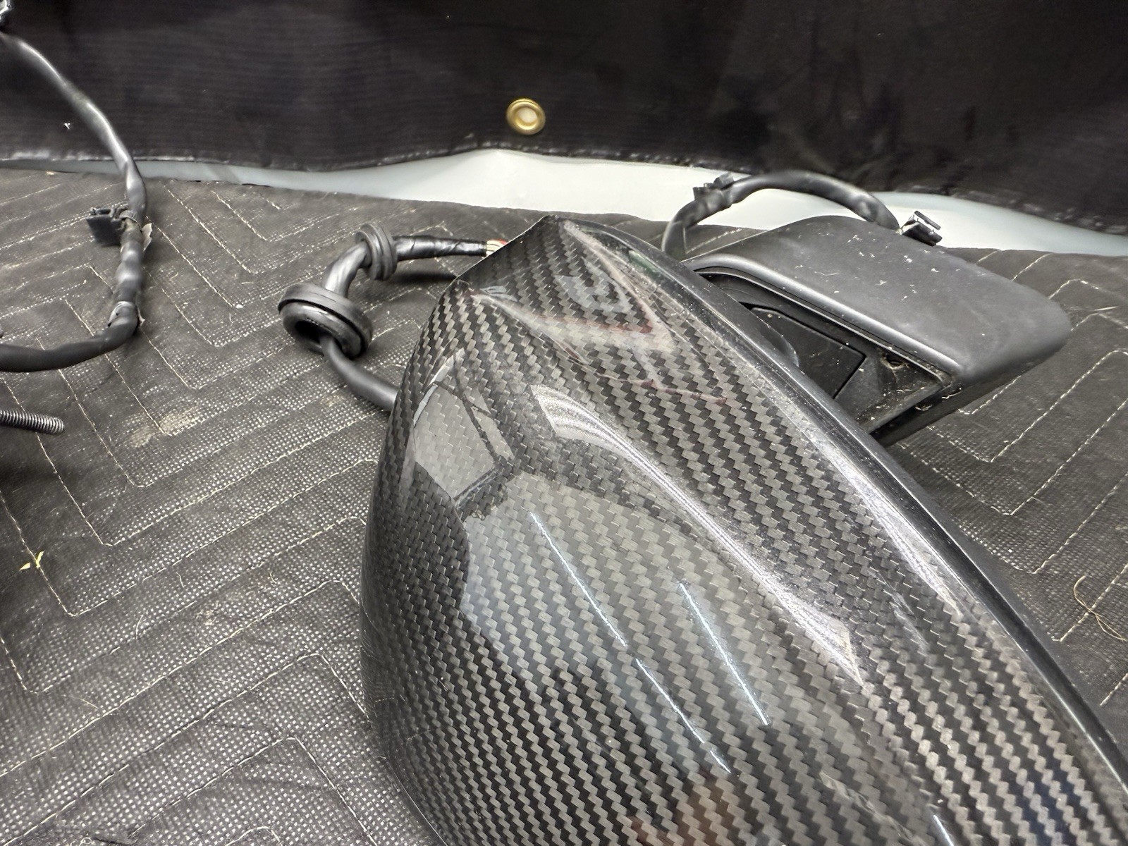 17-23 Audi R8 Carbon Fiber Door Mirror Pair Left & Right Genuine OEM