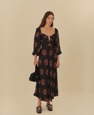 NWT Farm Rio Cobra Coral Midi Dress size small (p)