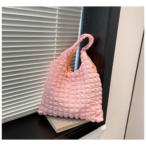 Casual Pleated Cloud Bag Large Capacity Handbag Tote Bag Girl Shopping Bag - Picture 14 of 17