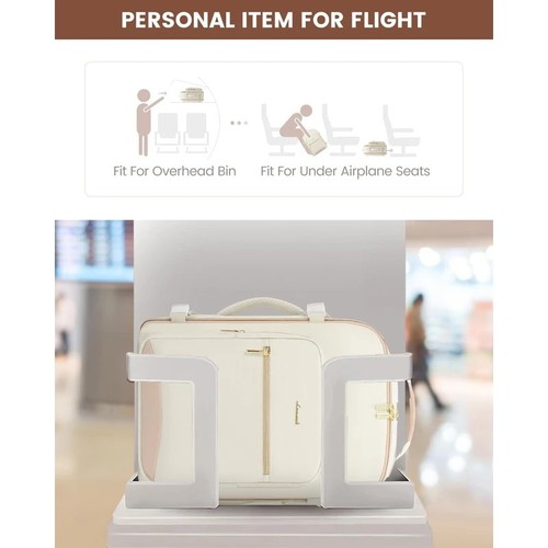 LOVEVOOK Travel Backpack for Women, 50L with 3 Packing Cubes, Beige. New In Hand - Picture 5 of 7