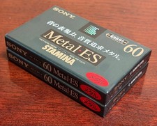 [Nuevo] SONY METAL ES 60 TIPO IV METAL POSITION Lote de 2 Cinta Cassette 261022