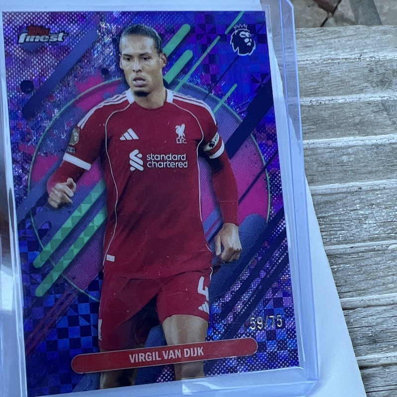 2020 Topps Finest Premier League Virgil van Dijk Liverpool FC #259  /75
