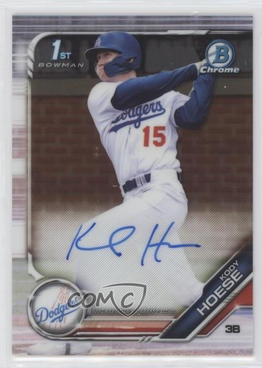 2019 Bowman Draft Chrome Draft Pick Auto Kody Hoese #CDA-KH Auto 03ou