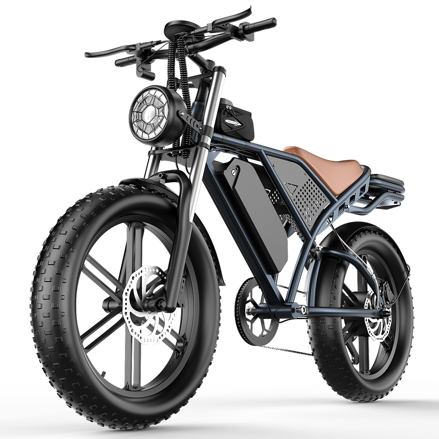 Electric Bike Adult 1500W 30-60Mile 25MPH 20*4" Fat Tire Off-road Mountain Ebike