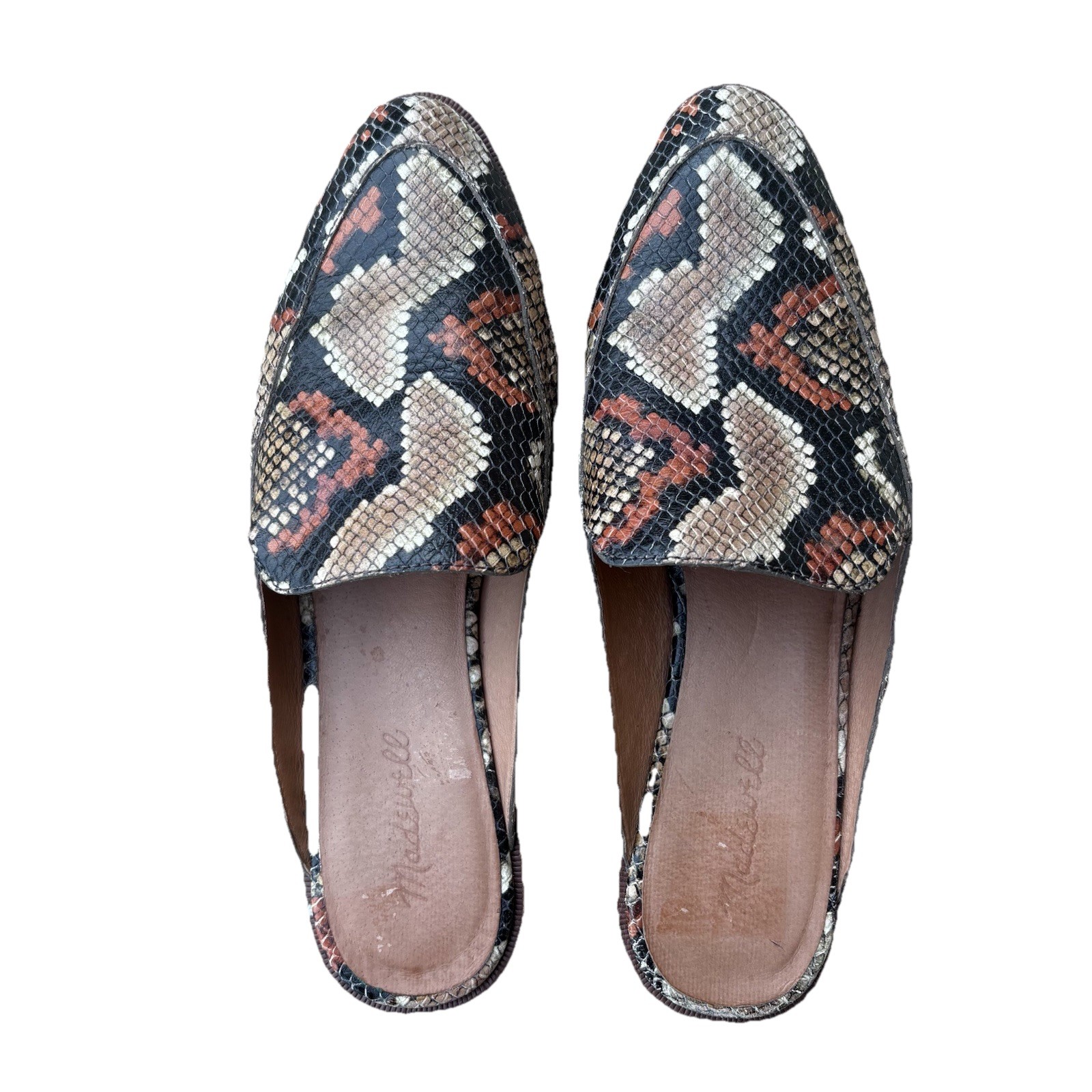 Madewell Women’s Size 9 Loafer Flat Snakeskin Patent Genuine Leather Upper