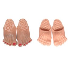 Funny Bare Feet Slippers Giant Feet Slippers Big Toe Slippers Halloween Supplies