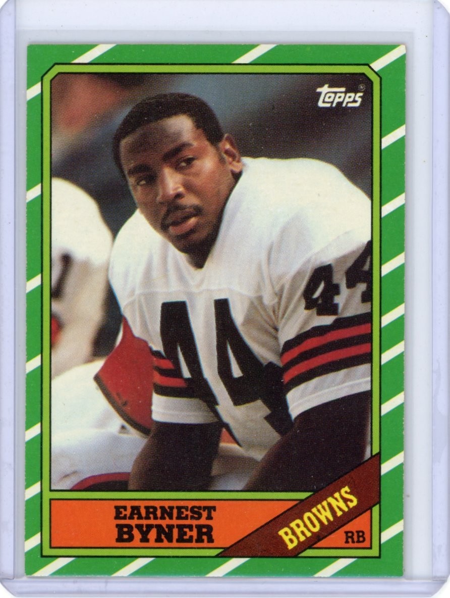 1986 TOPPS EARNEST BYNER #189 NM NM-MT SET BREAK CLEVELAND BROWNS
