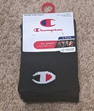 Champion Over the Calf Socks All Sports Sz Small 2 Pairs Kids Up To 4Y NEW