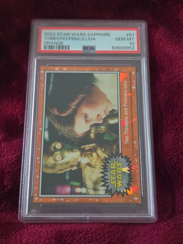 2022 Topps Star Wars Sapphire #51 Psa10 Orange /25