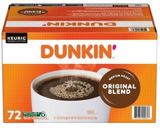 Dunkin' Donuts, Original Blend, Medium Roast, K-Cup Pods, 72ct FREE SHIPPING