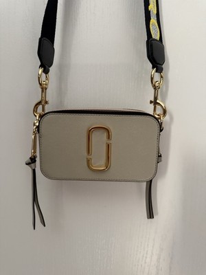 Marc Jacobs Snapshot Crossbody Bag, Small - Beige Colorblock Logo Strap