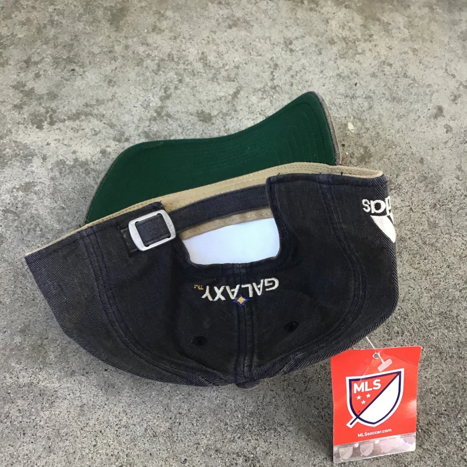 NUEVO CON ETIQUETAS Adidas Los Angeles Galaxy MLS Gris Correa Ajustable 2014 Gorra LA Foto 3 de 4