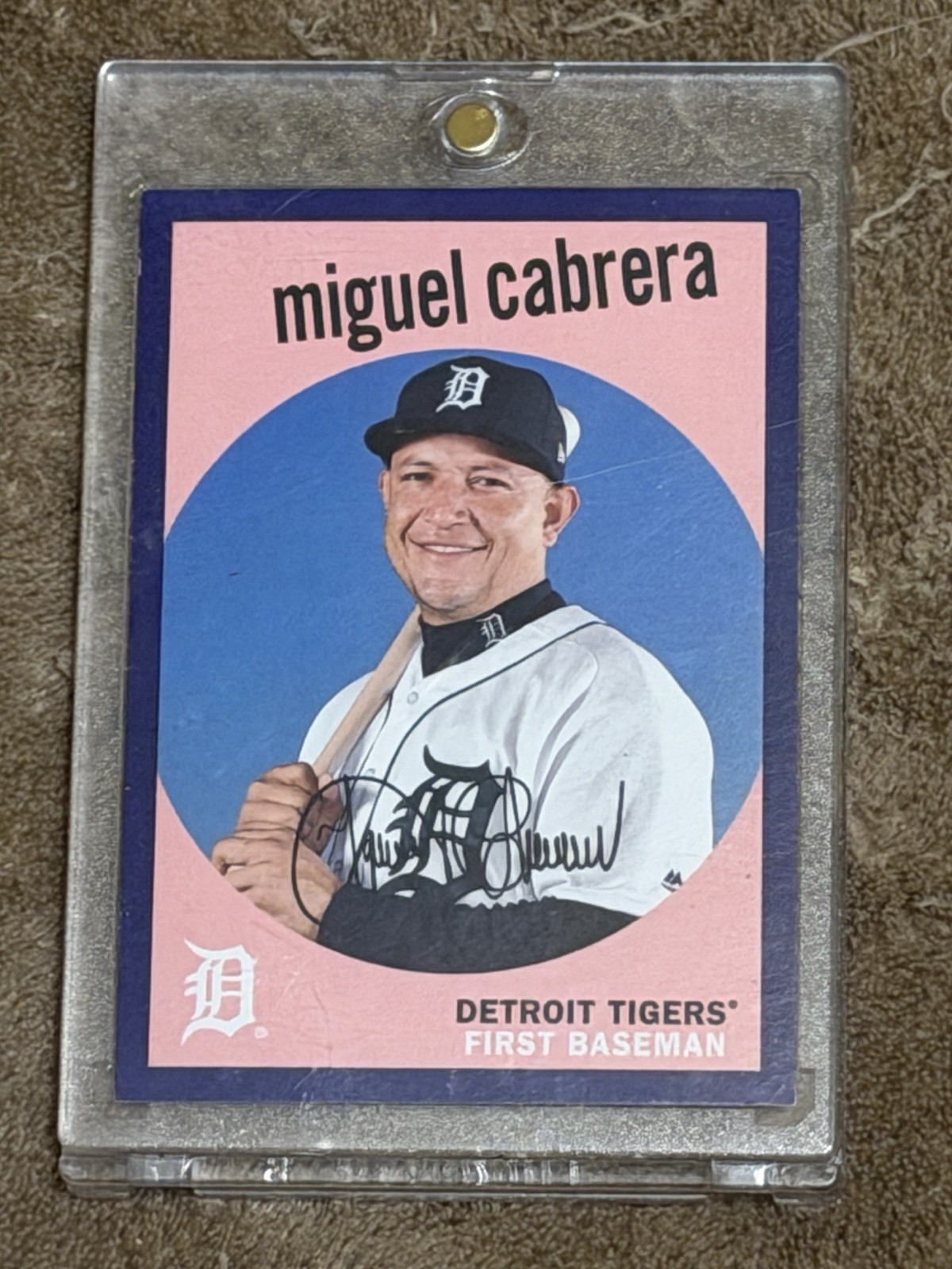 2018 Topps Archives 1959 Design Miguel Cabrera #32 Purple /175