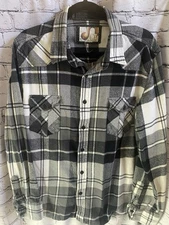 VINTAGE OP Ocean Pacific Plaid Flannel Board Shirt Men's Large