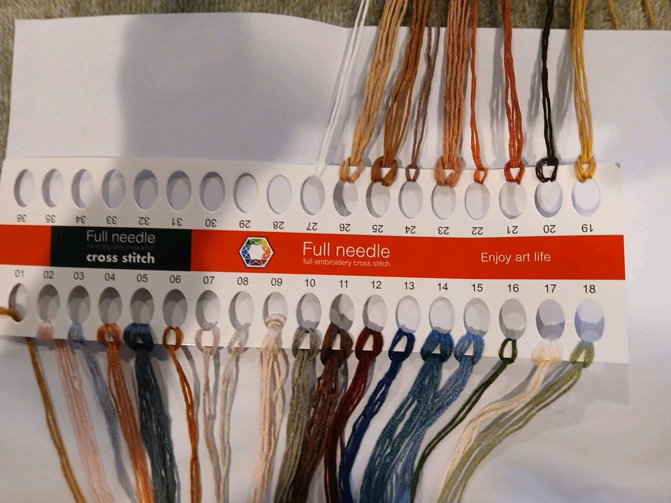 Punto de Cruz Estampado Paisaje Asiático 11ct 40x40cm 27 Colores Kit de Herramientas Bolsa de Proyecto Foto 3 de 4