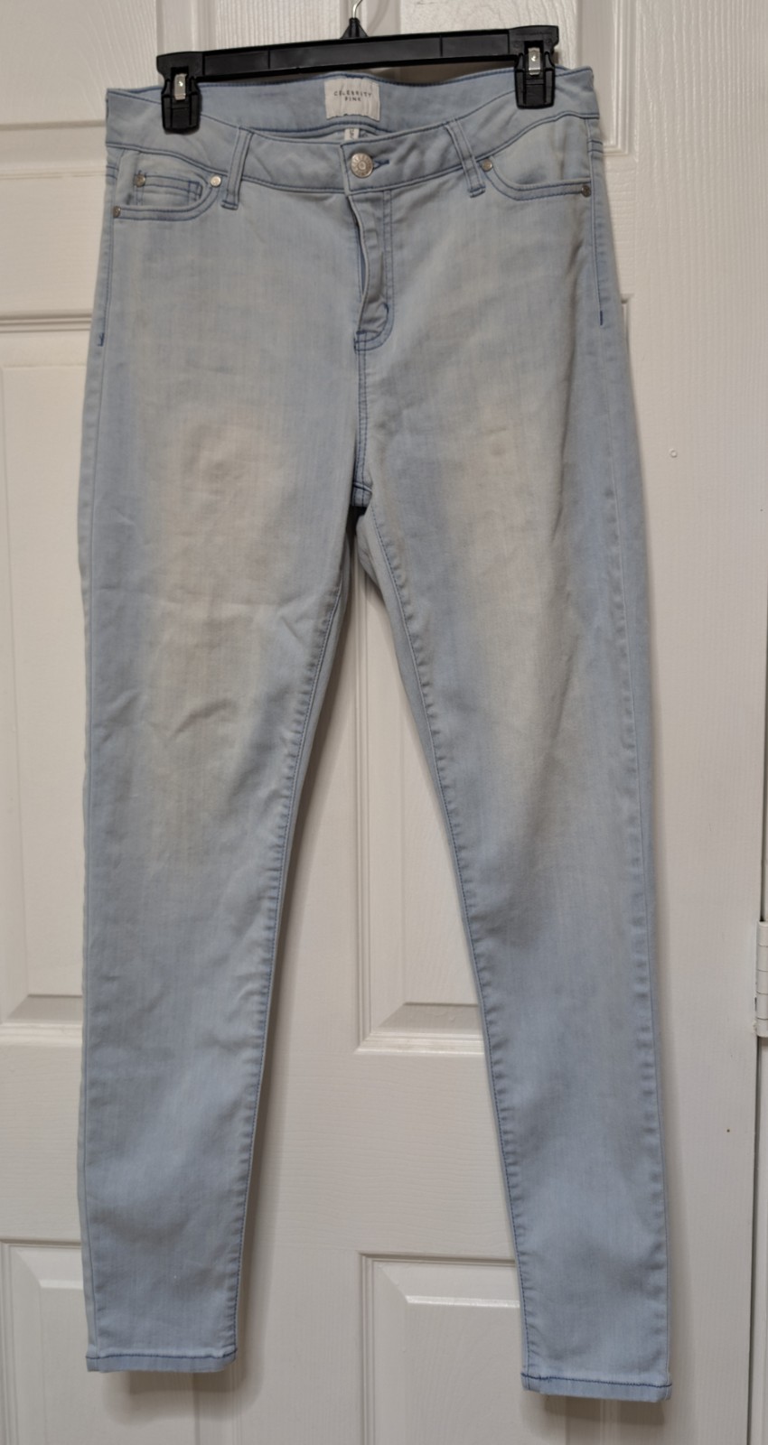 Celebrity Pink Curvy Skinny Stretch Light Blue Denim Jeans for Women