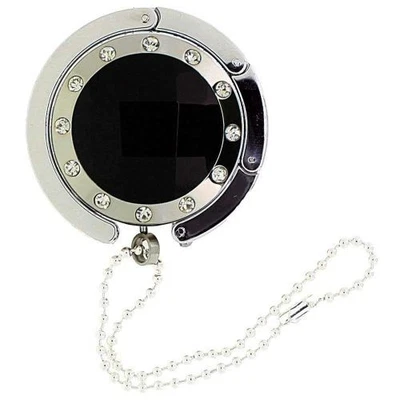 Schmuck Anhaenger  Medaillon Black Diamond Edelstahl Strasssteine für Handtasche - Bild 1 von 4