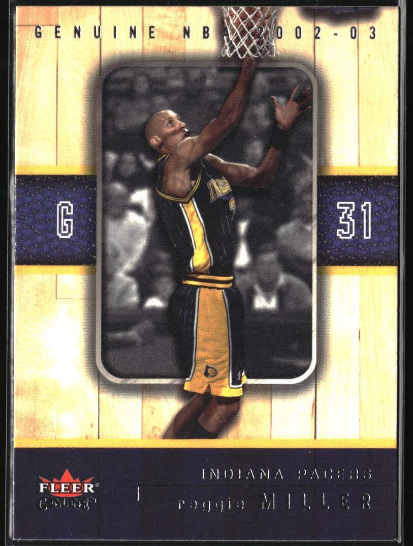 Reggie Miller 2002-03 Fleer Genuine #65 H.O.F. Indiana Pacers