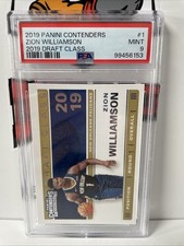 2019-20 Contenders - 2019 Draft Class Contenders Zion Williamson #1 (RC) OCGS 9