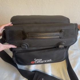 Official Sega Dreamcast Carrying Case Travel Bag /w Strap Black  Original GUC