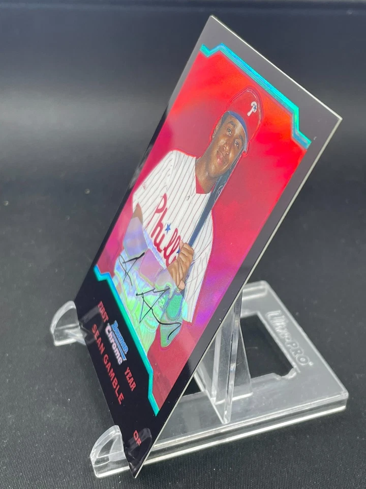 2004 Topps Bowman Chrome - Red Refractor - First Bowman - Sean Gamble - #1/1 - Image 2 of 4