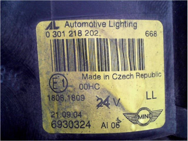 Rechts Scheinwerfer Occasion MINI MINI I Phase 2 - 1.6i 116 PS - - Bild 3 von 3