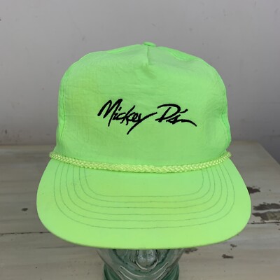 MICKEY D's - Vtg 90s McDonalds Lime Green Nylon Snapback Uniform