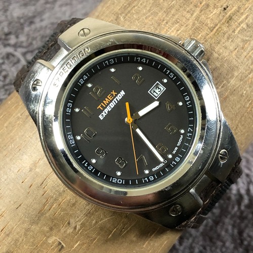 Timex Expedition Herren T49631 Sport Indiglo 40mm Leder Quarz Uhr 7 3/4"