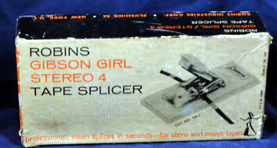 Robins Gibson Girl Reel-to-Reel Tape Splice Stereo 4 Instructions Original Box
