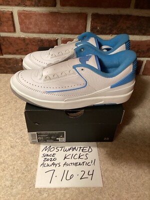 DS 2023 Nike Air Jordan Retro 2 Low UNC GS Sz 6.5Y/Women's Sz 8 | eBay