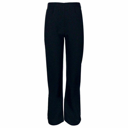 Pantalone tinta unita vita elasticizzata divisa scuola mezza elastica pull up bambina ragazza - Foto 4 di 4