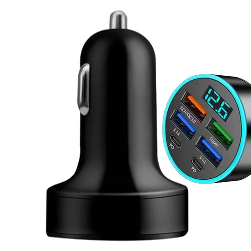 Fast Car Charger 66W USB Charger With Multi-Port Car Charger Block - Photo 4 sur 14