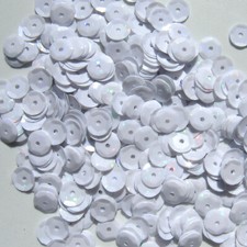 Sequins Glossy White 2 Hologram 8mm Round Cup 400 pieces Loose High Quality