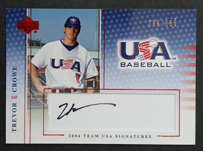 2005 Upper Deck (USA Certified) SIGNED: Trevor Crowe S-41 (296/595)