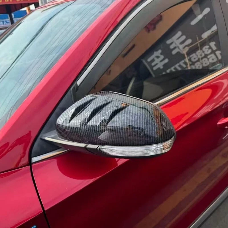 For MG ZS 2024 2025 2026 Carbon Fiber 2PCS Side Rearview Mirror Cap Cover Trim - Imagem 3 de 4