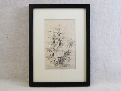 Vintage Architectural Drawing Rendering Original Alfred Lorenz Mell Framed Art