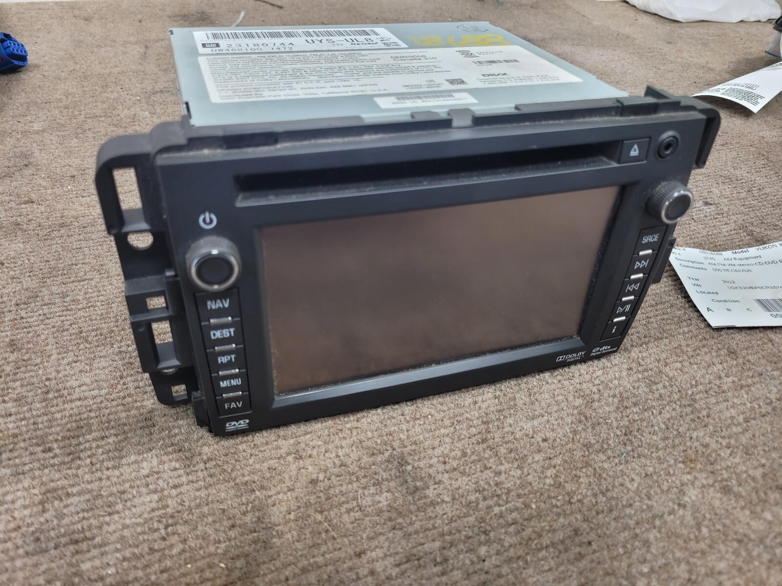 2012-2014 Gmc Yukon AM FM XM Radio Audio Receiver w/Voice Recognition ...