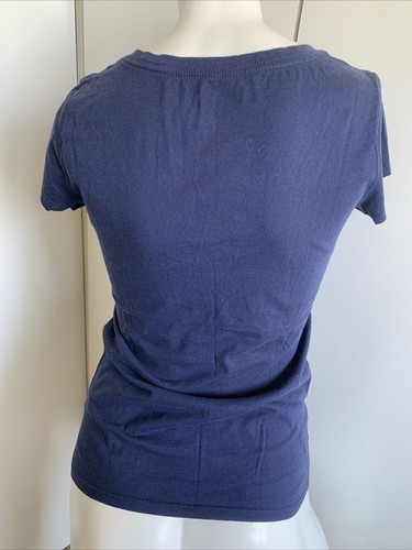 Girls Youth Large Aeropostale V-neck blue short sleeve T-shirt New York - Picture 4 of 4
