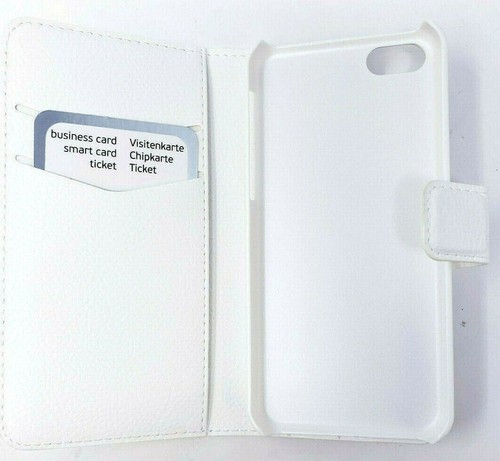 Xqisit White Leather Flex Book Case Flip Cover for iPhone 5C 5S SE 1st Gen - Picture 12 of 12