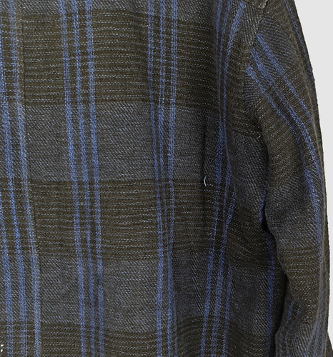 Vintage Quiksilver Mens Wool Sherpa Lined Jacket Winter Plaid Navy Black Size L - Picture 9 of 12