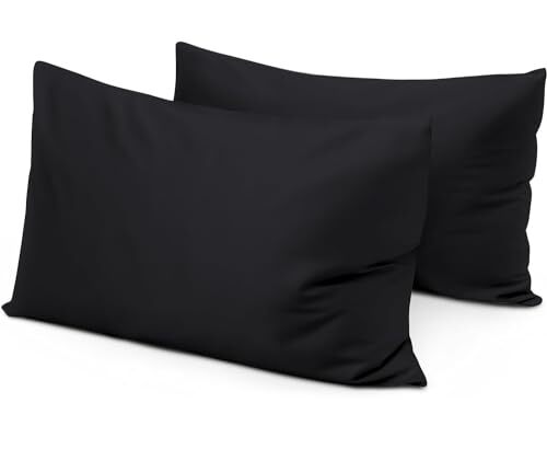 Travel Pillow Case 12x16 Size Egyptian Cotton Set of 2 Zipper Closure Toddler...
