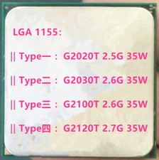 Intel Pentium Dual-Core G2020T G2030T G2100T G2120T LGA 1155 CPU
