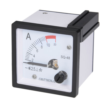 AC 0-20A Einbau Analog Amperemeter Messinstrument Panel SQ-48 2,5 Fehlermarge
