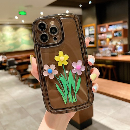 Anti Scratch Luminous 3D Flower Case Cover For iPhone 15 14 13 12 11Pro Max - Picture 7 of 13