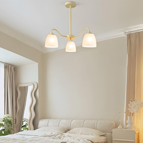 6-Pack White Frosted Glass Shades, Bell Shaped Glass Shade Covers Ceiling Fan... - 第 3/7 張圖片