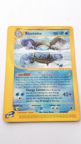 Pokemon 2002 Expedition base set Blastoise #37/165