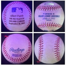 Albert Pujols Game Used Career Home Run #408 Baseball Cardinals Cubs Wrigley