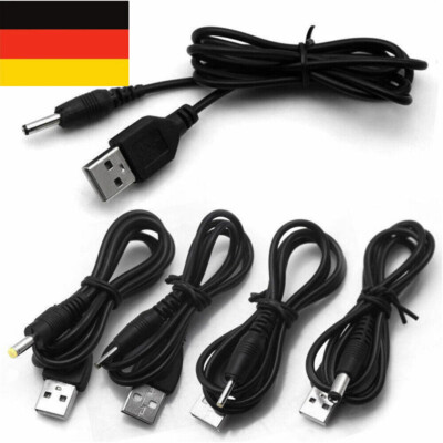 USB A Stecker auf 2.0 2.5 3.5 4.0 5.5mm Stecker 5V DC Ladegerät Netzkabel - DE