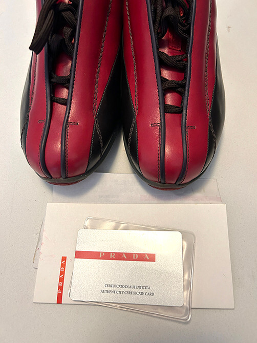 VINTAGE (NIB) RED PRADA PS1507 MEN'S US 8 / UNISEX BLACK RED